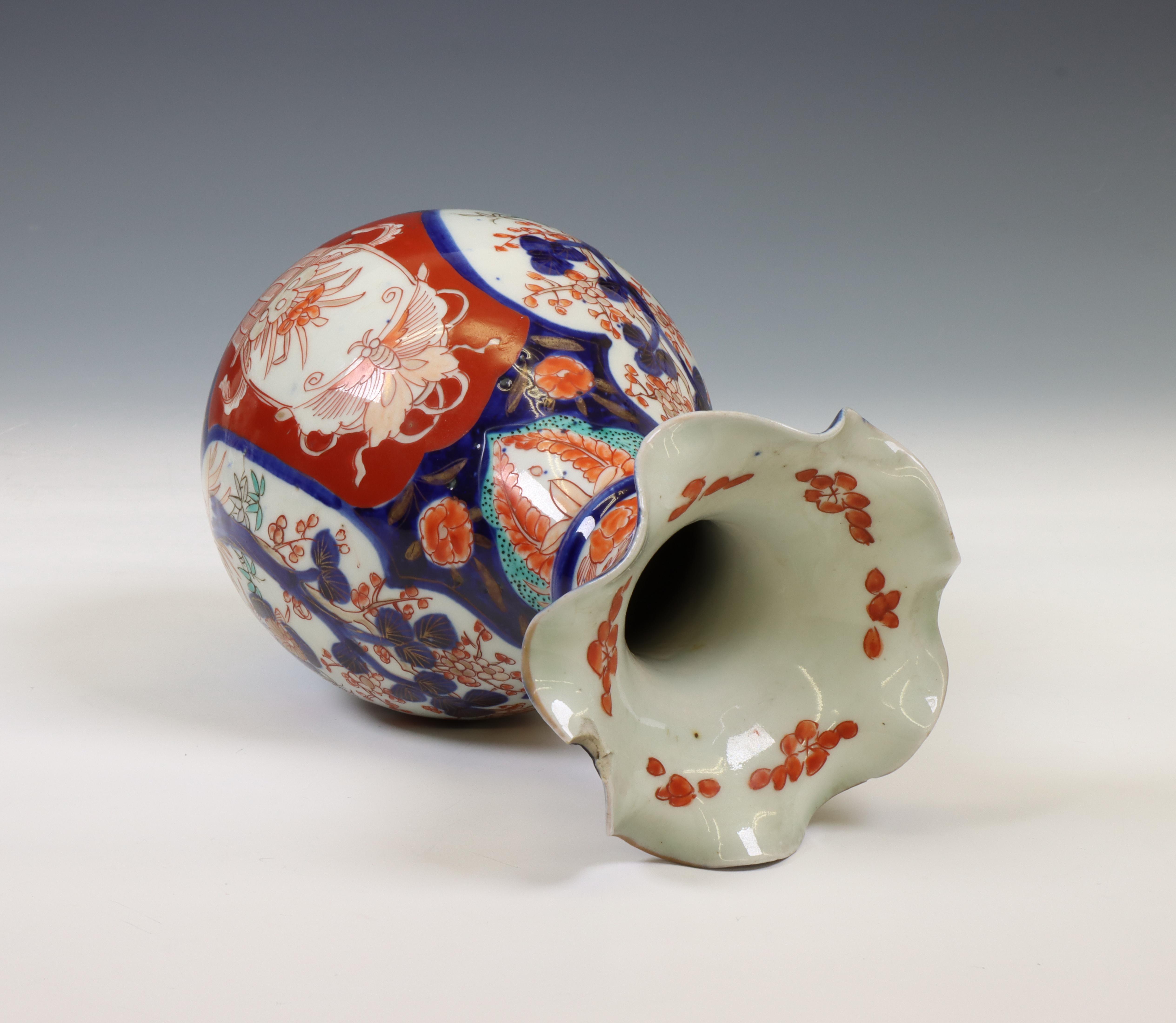 Japan, a pair and a single porcelain vase, Meiji period (1868-1912), - Image 2 of 2