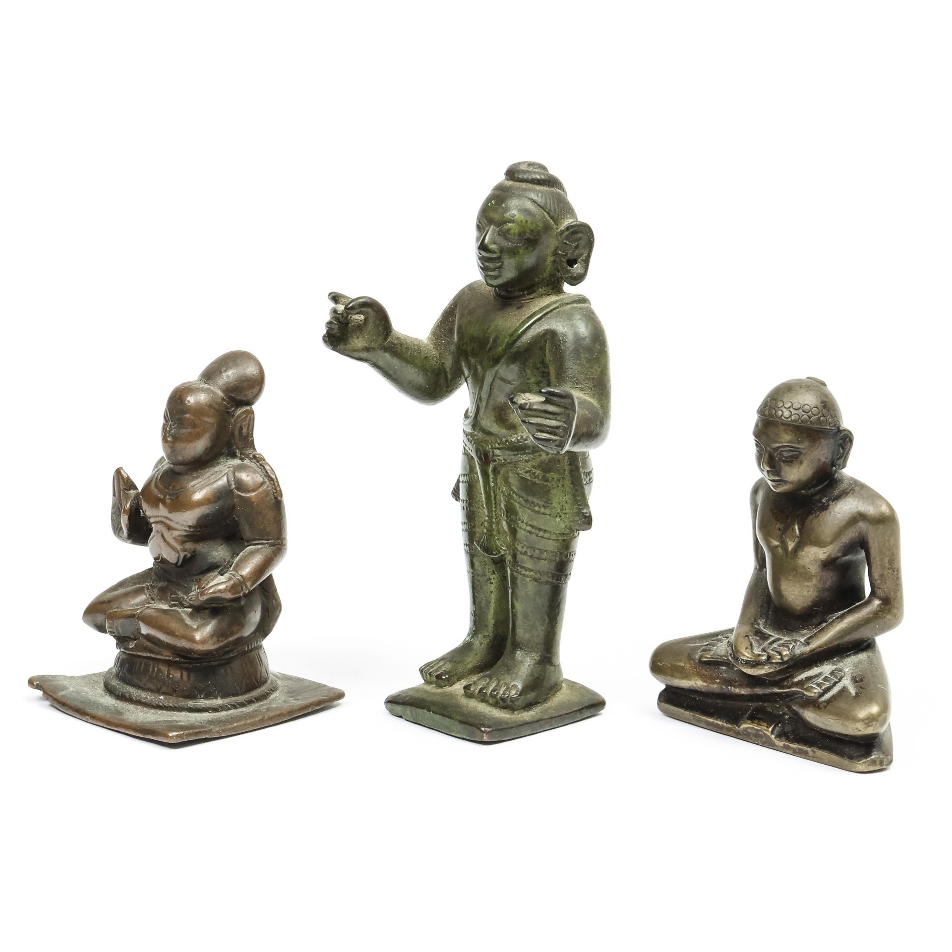 India, three bronze deities, 18th-19th century; - Image 5 of 5