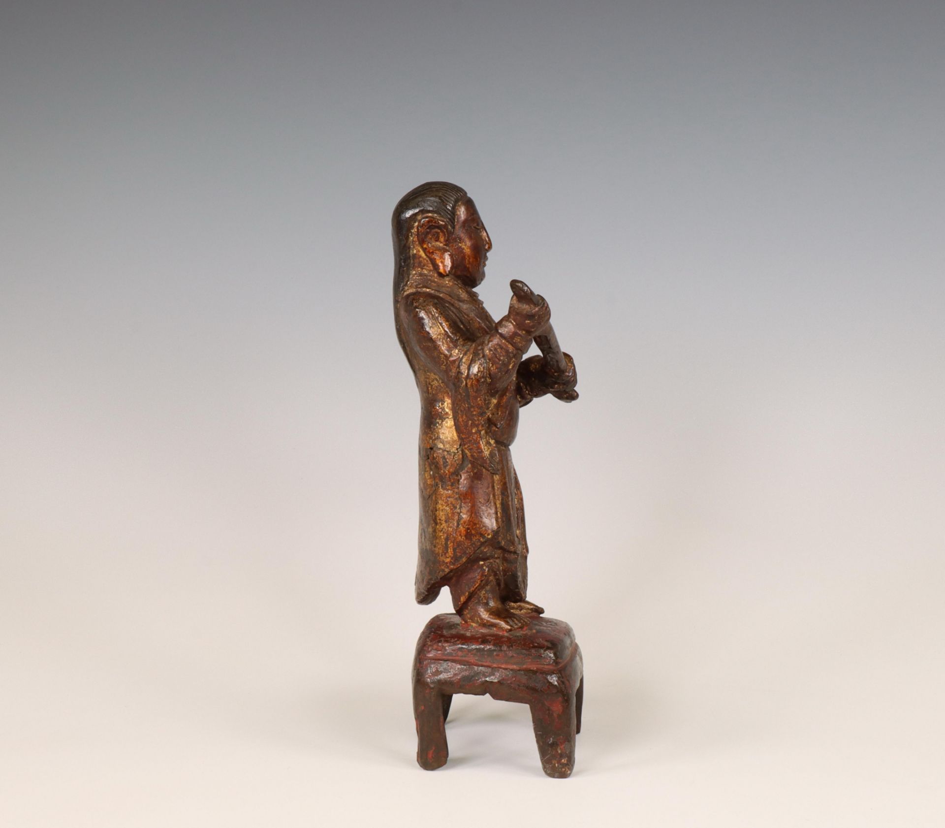 China, a lacquered bronze figure of a Zhen Wu, Ming dynasty, 16th century, - Image 3 of 6