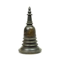 Nepal, a copper stupa, 20th century,