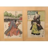 Japan, five woodblock prints by Utagawa Toyokuni (1769-1825)