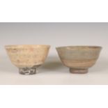 Korea, two Ido ceramic tea bowls,