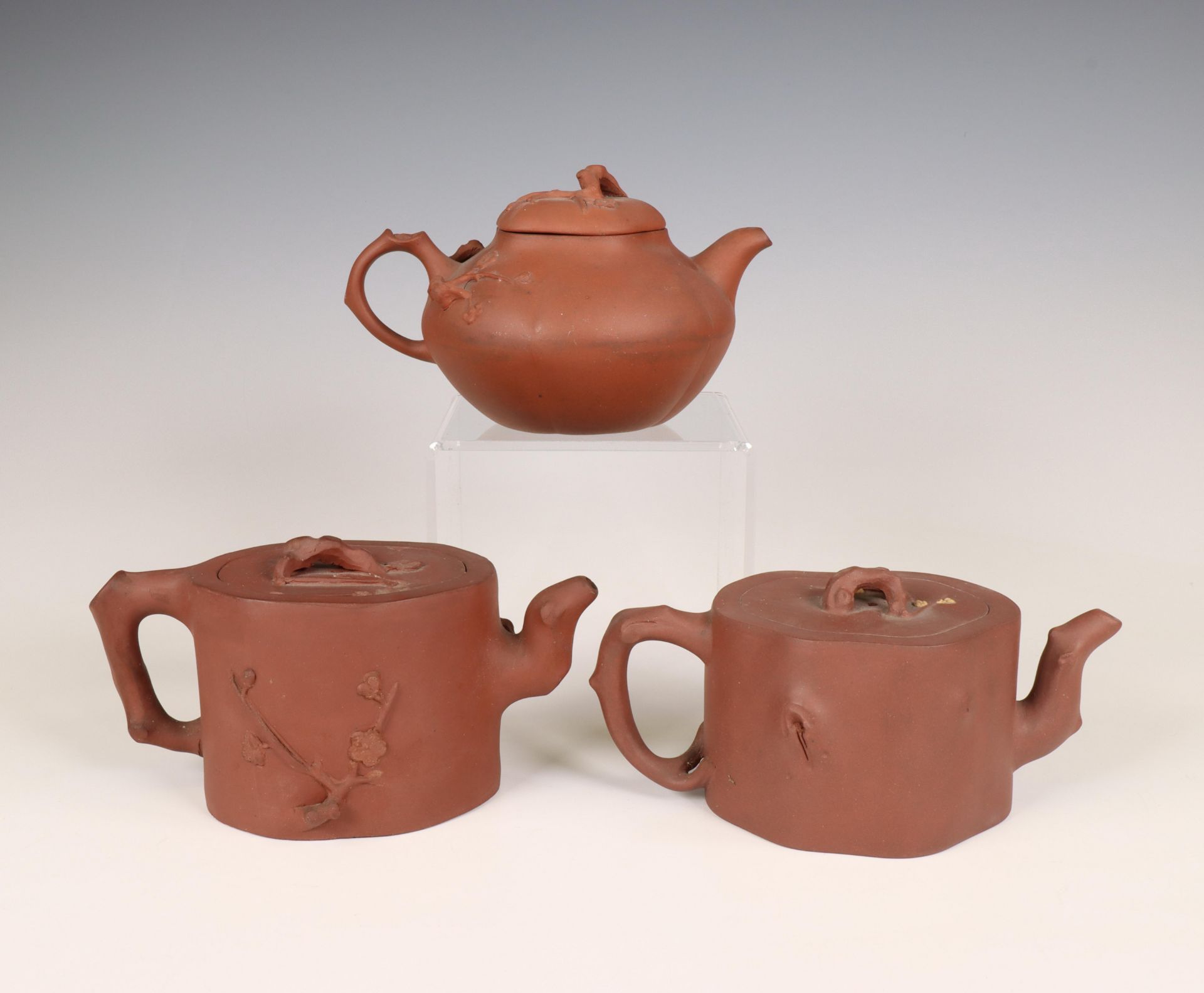 China, three Yixing teapots and covers, 19th/ 20th century, - Image 3 of 3