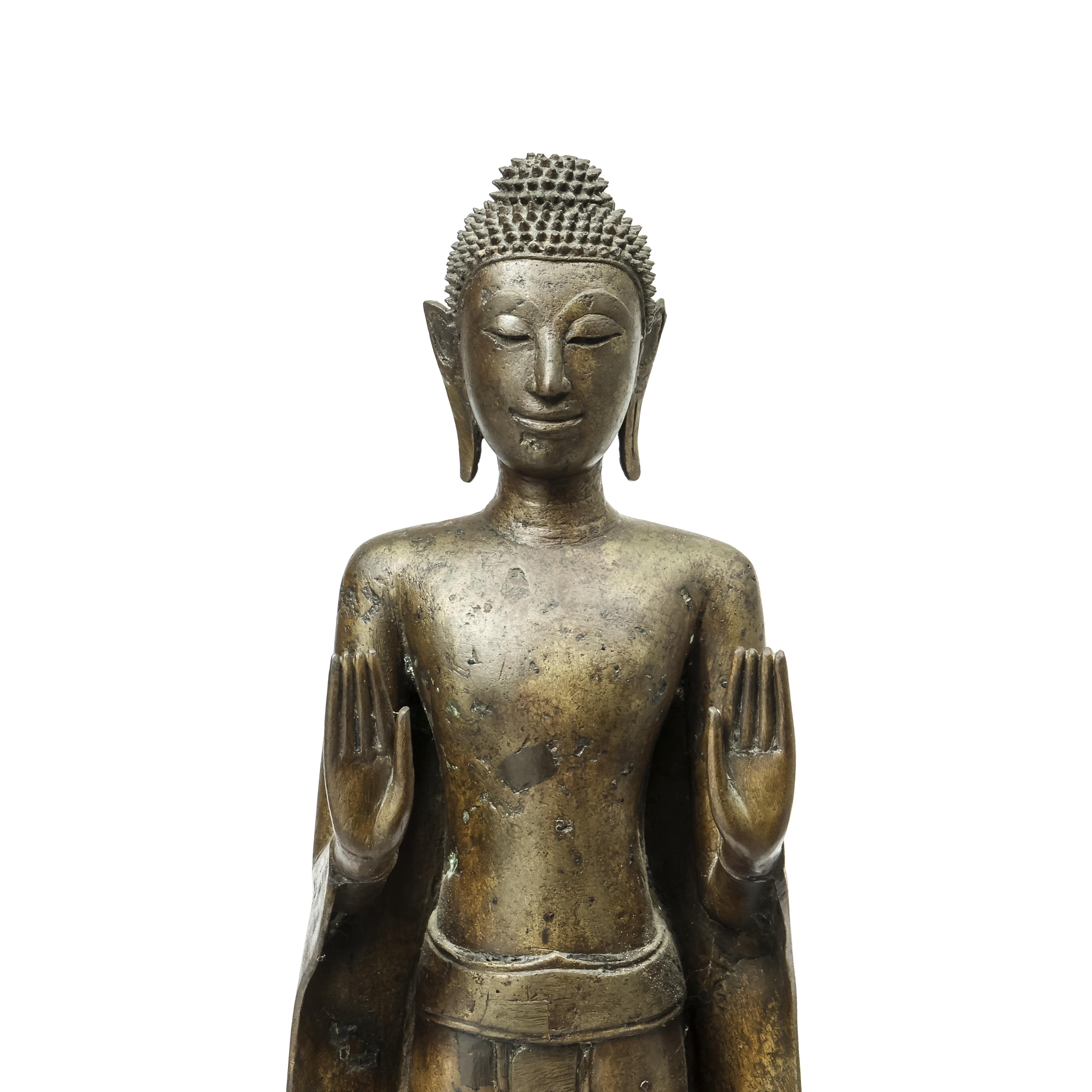 Thailand, a bronze standing Buddha, 17th-18th century, - Image 7 of 7