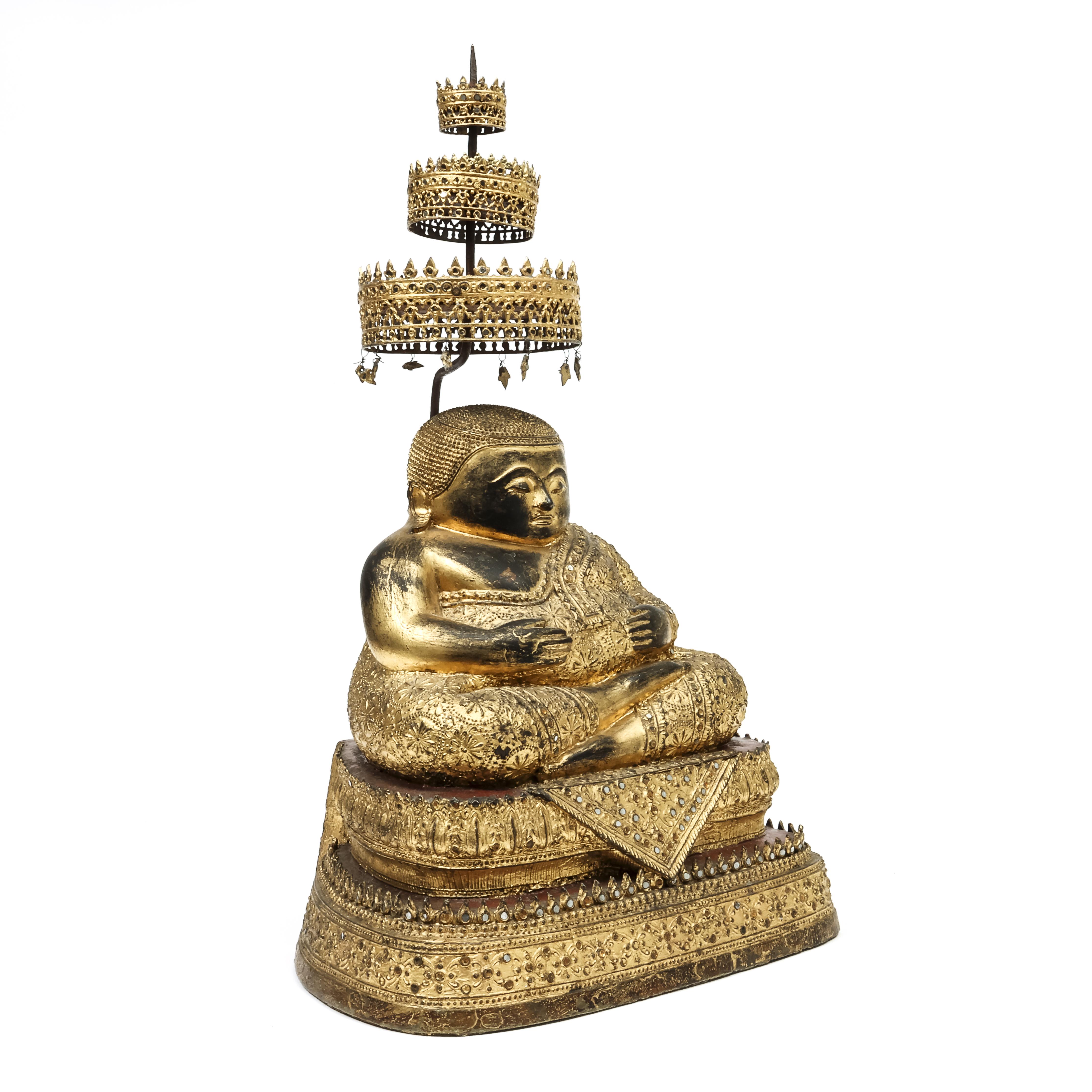 Thailand, a Ratnakosin bronze figure of Sankachai - Mahakatyayana Buddha, 19th century - Image 2 of 4