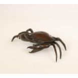 Japan, bronze inkwell in the shape of a crab, 20th century,