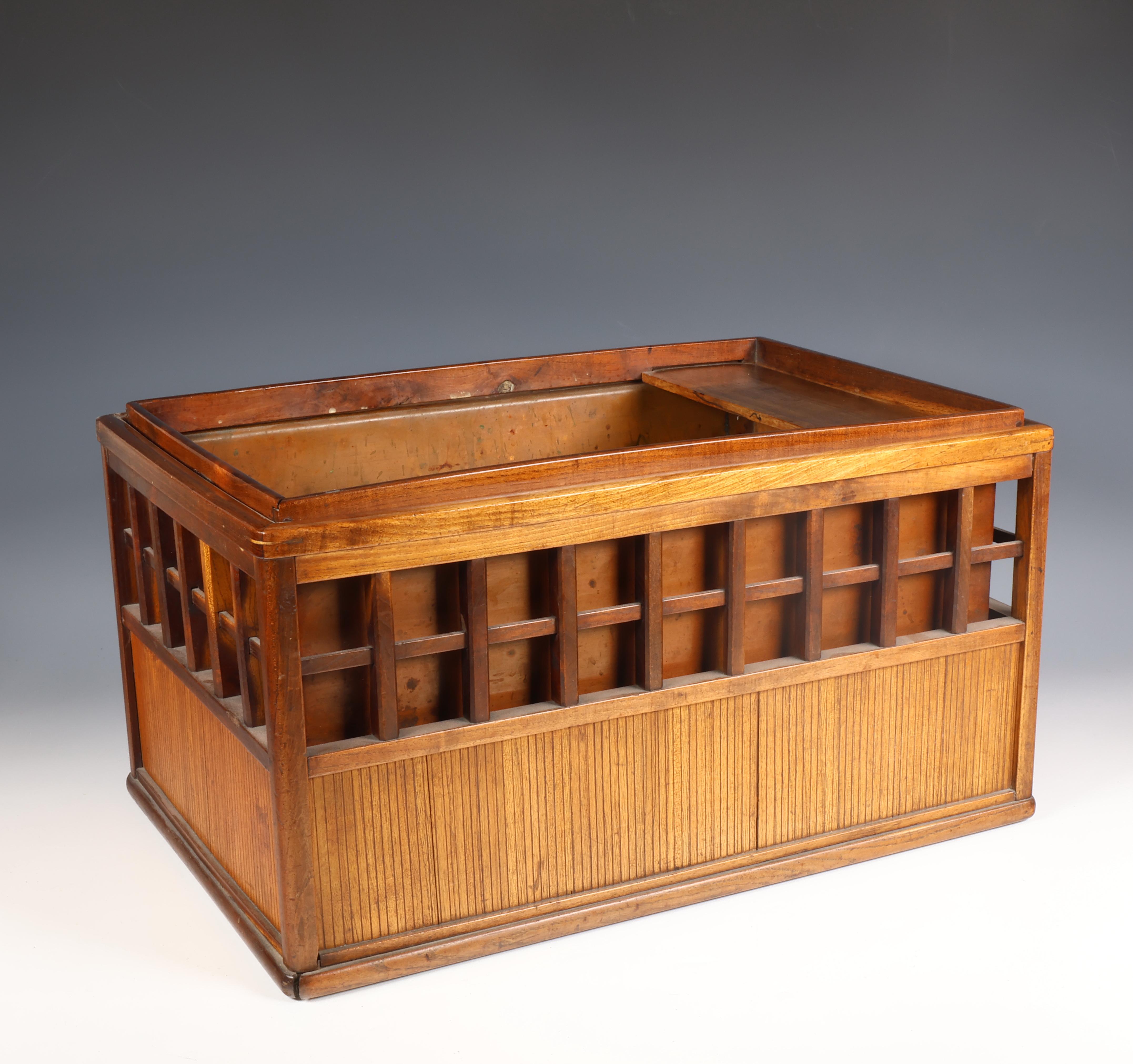 Japan, a hardwood hibachi, early 20th century,