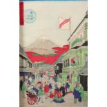 Japan, collection of 4 woodblock prints,