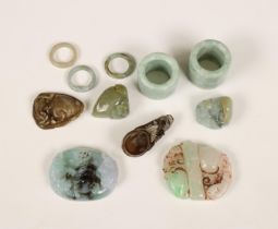 China, a small collection of jadeite and hardstone carvings, mainly 20th century,