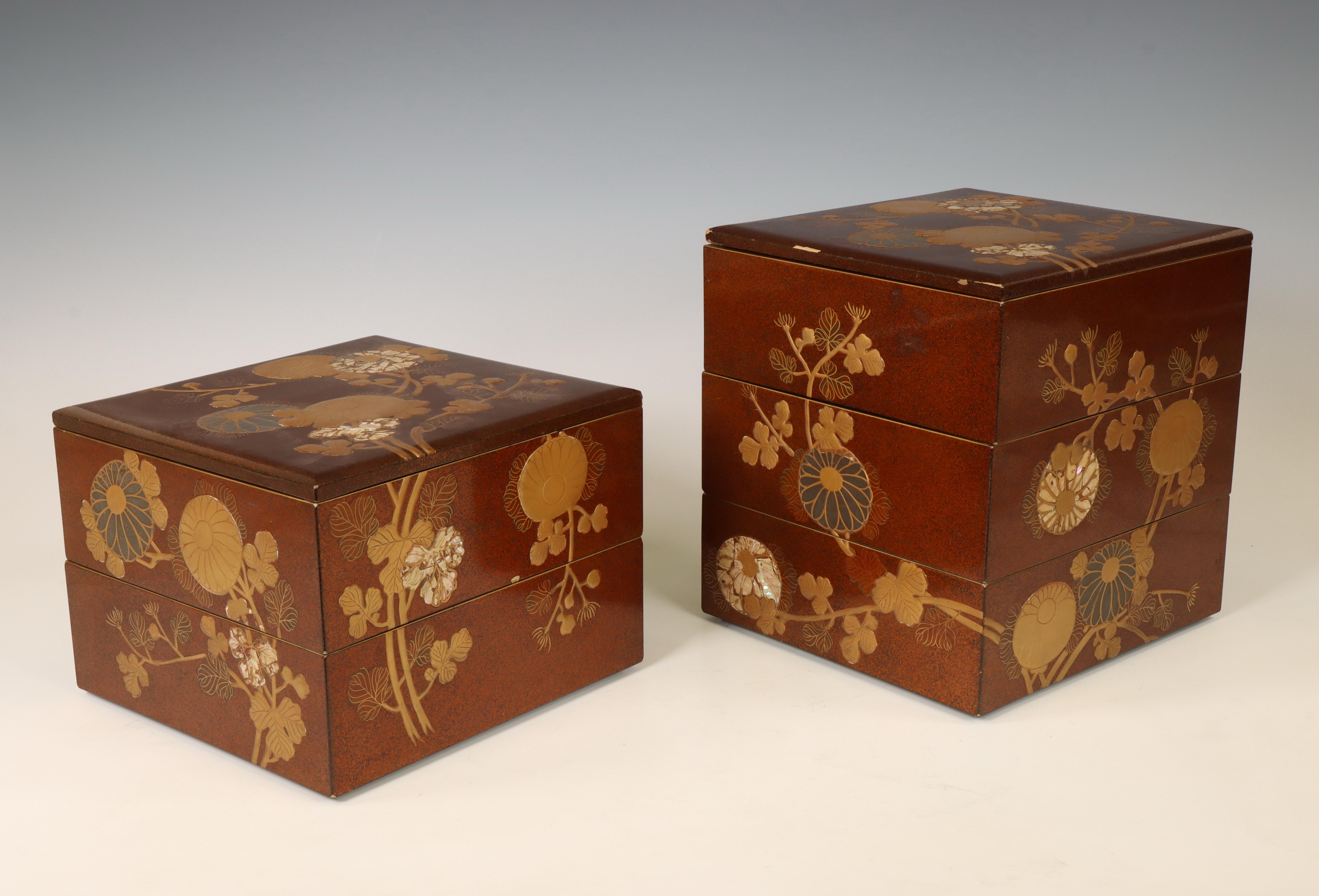 Japan, a lacquer five-tiered jubako (picnic box), ca. 1920-1930, - Image 3 of 3