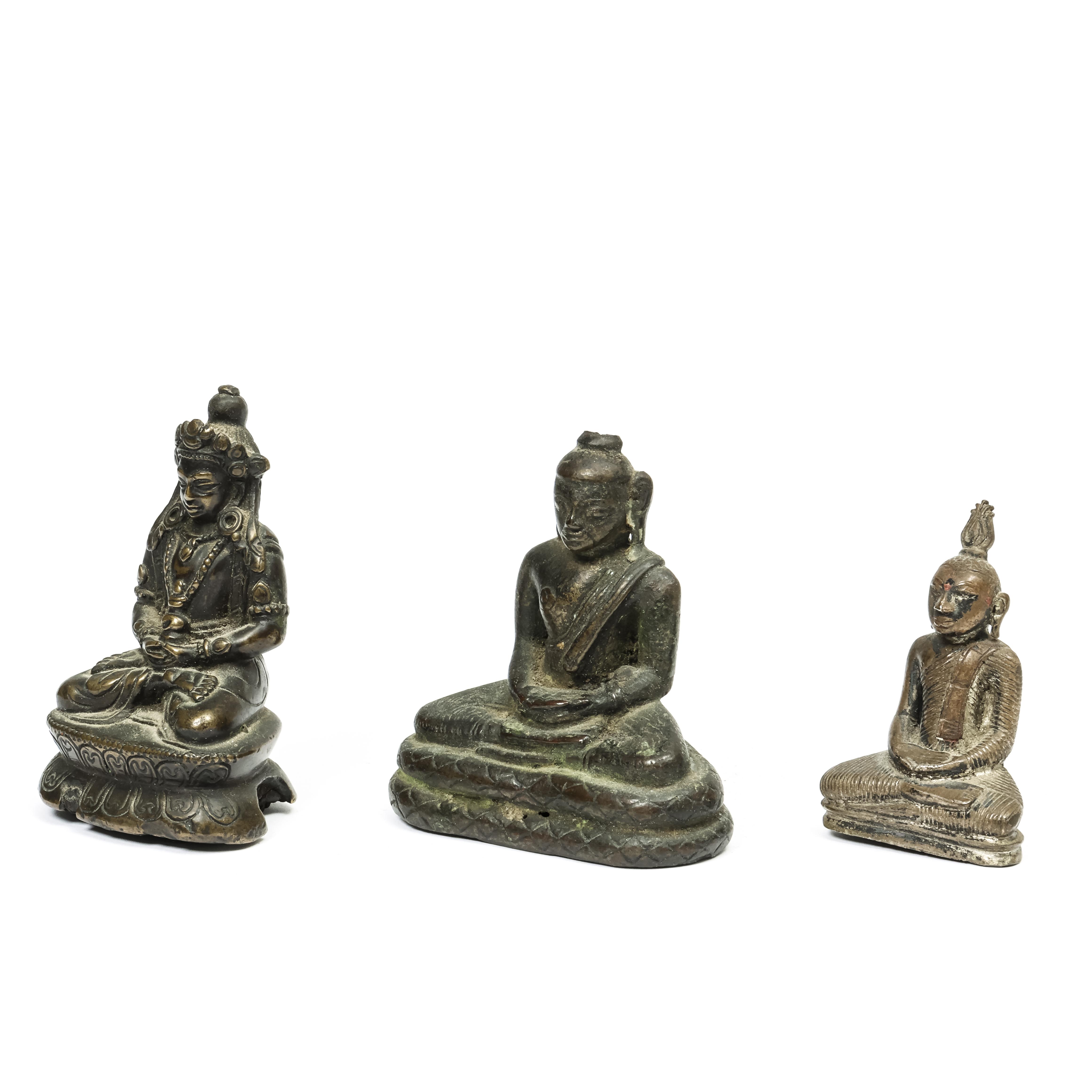 Sri Lanka, a seated Tirthankara, Thailand, a bronze seated Buddha and Thailand, seated Buddha, 16th- - Image 2 of 4