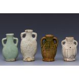 China, four ceramic miniature vases, Ming dynasty (1368-1644)