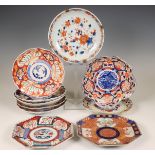 Japan, ten various Imari plates, 19th/ 20th century,