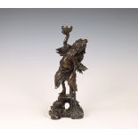 China, a bronze incense holder in the shape of an immortal, Ming dynasty, 17th century,