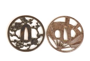 Japan, two iron Tsuba's, Edo period (1615-1868);