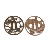 Japan, two iron Tsuba's, Edo period (1615-1868);