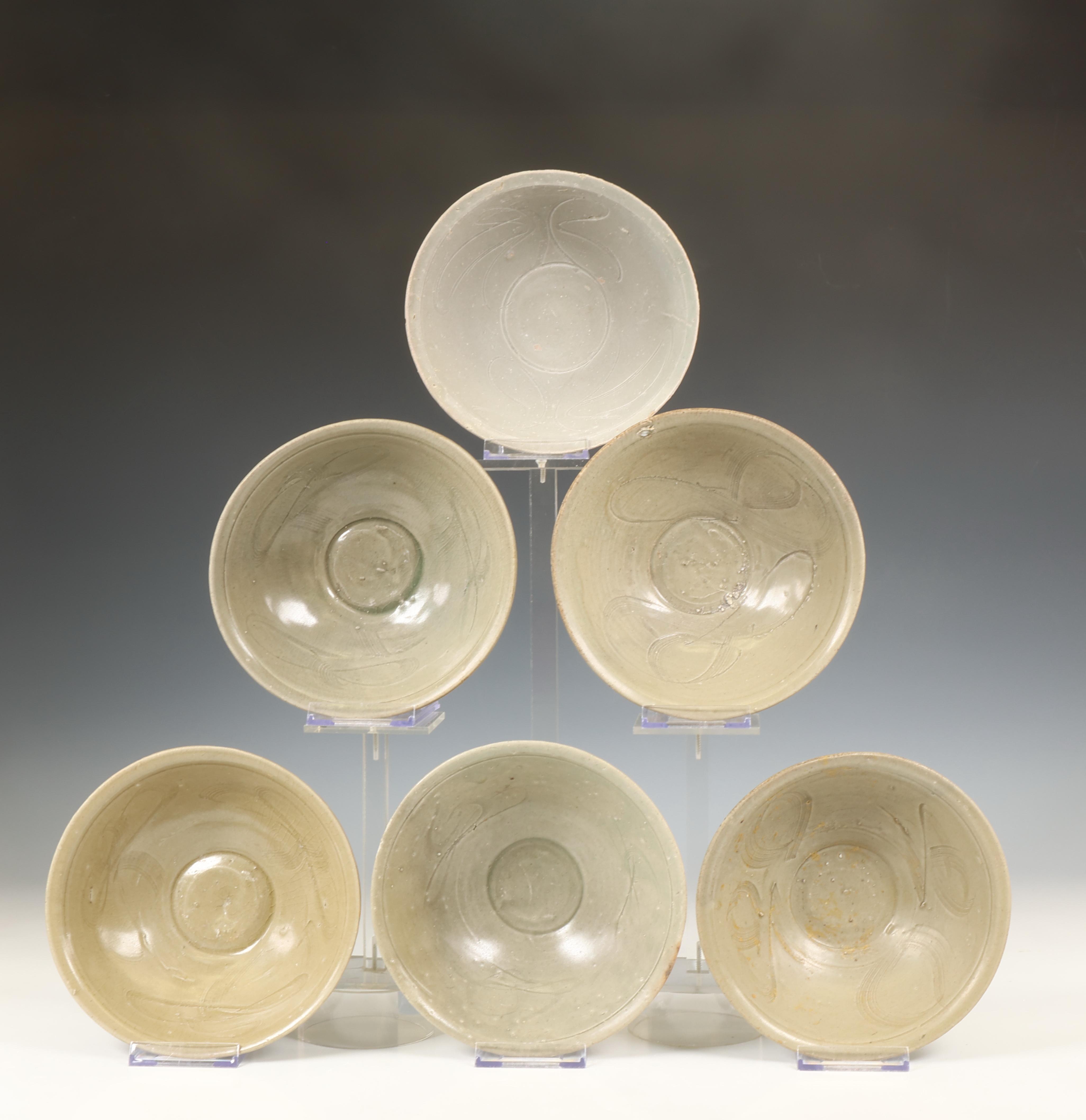 China, collection of various celadon-glazed bowls, Northern Song dynasty, 10th-12th century, - Image 5 of 8