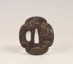 Japan, an iron tsuba, Edo period, 18th-19th century,