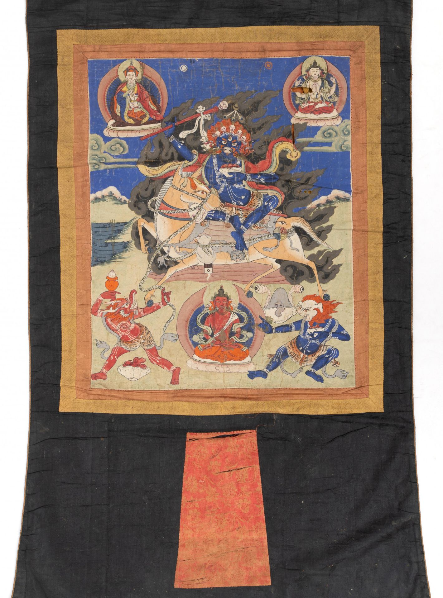 Tibet, a thangka depicting Palden Lhasa, 19th century, - Image 2 of 2