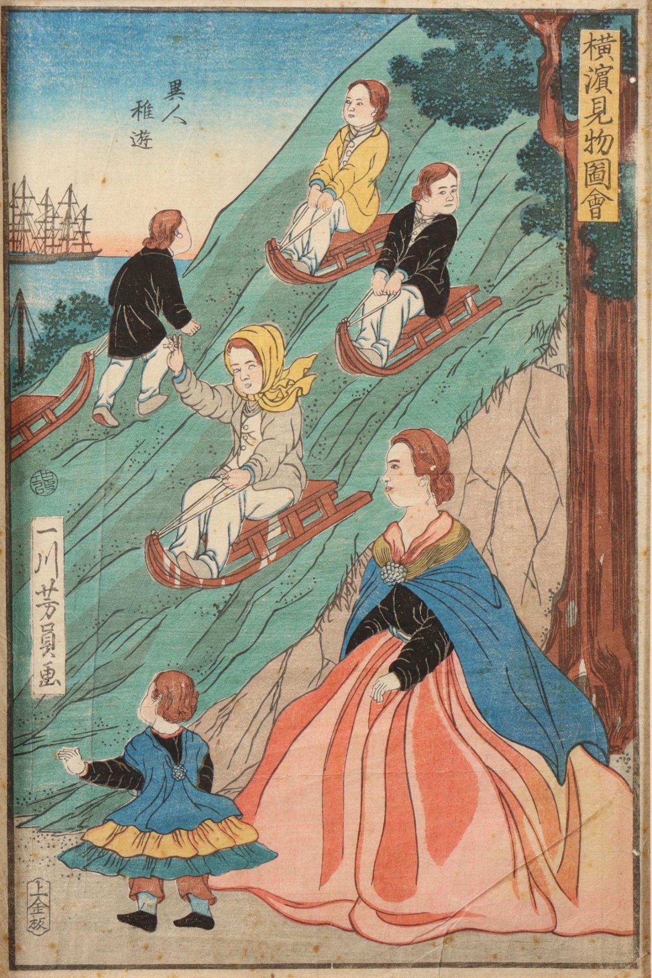 Japan, woodblock print by Utagawa Yoshikazu (act. 1850-1870),
