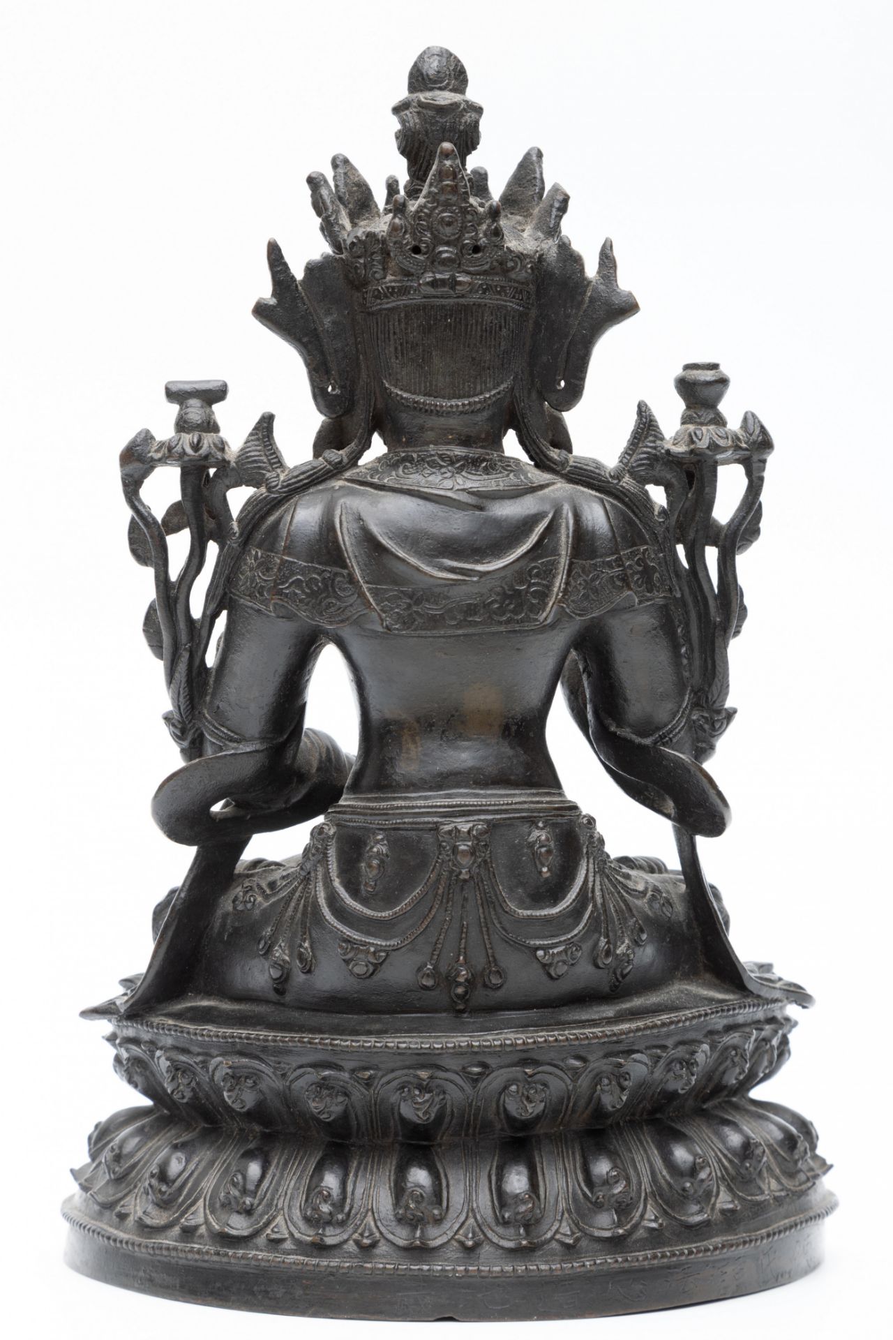 China, a bronze figure of a Manjushri, Ming Dynasty, 15th-16th Century - Image 5 of 5