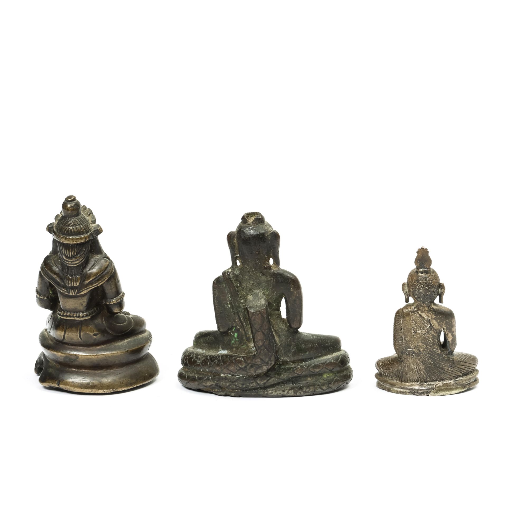 Sri Lanka, a seated Tirthankara, Thailand, a bronze seated Buddha and Thailand, seated Buddha, 16th- - Bild 3 aus 4