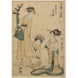 Japan, woodblock print by Utamaro (1753-1806)