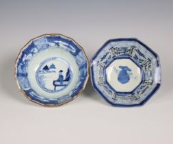 Japan, two blue and white Arita bowls, 18th/ 19th century,