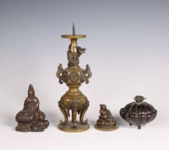 China/ Japan, four metal works of art, mainly 19th century,
