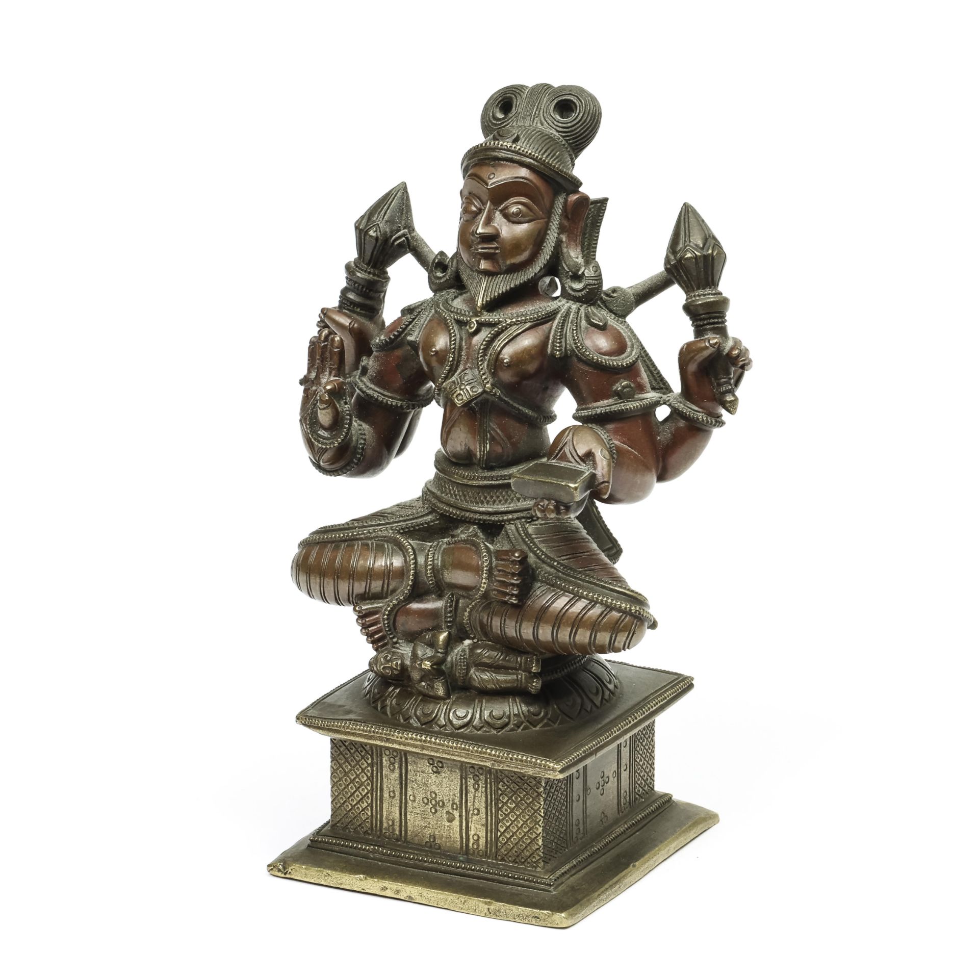 South India, a bronze seated Shiva, 19th century - Bild 2 aus 5