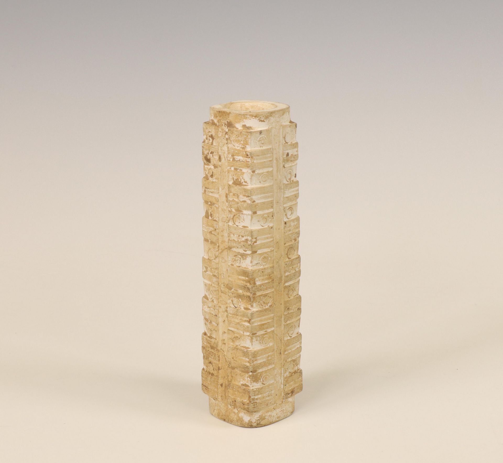 China, a seven-tiered jade cong, possibly Liangzhu culture, 3300-2300 BC,