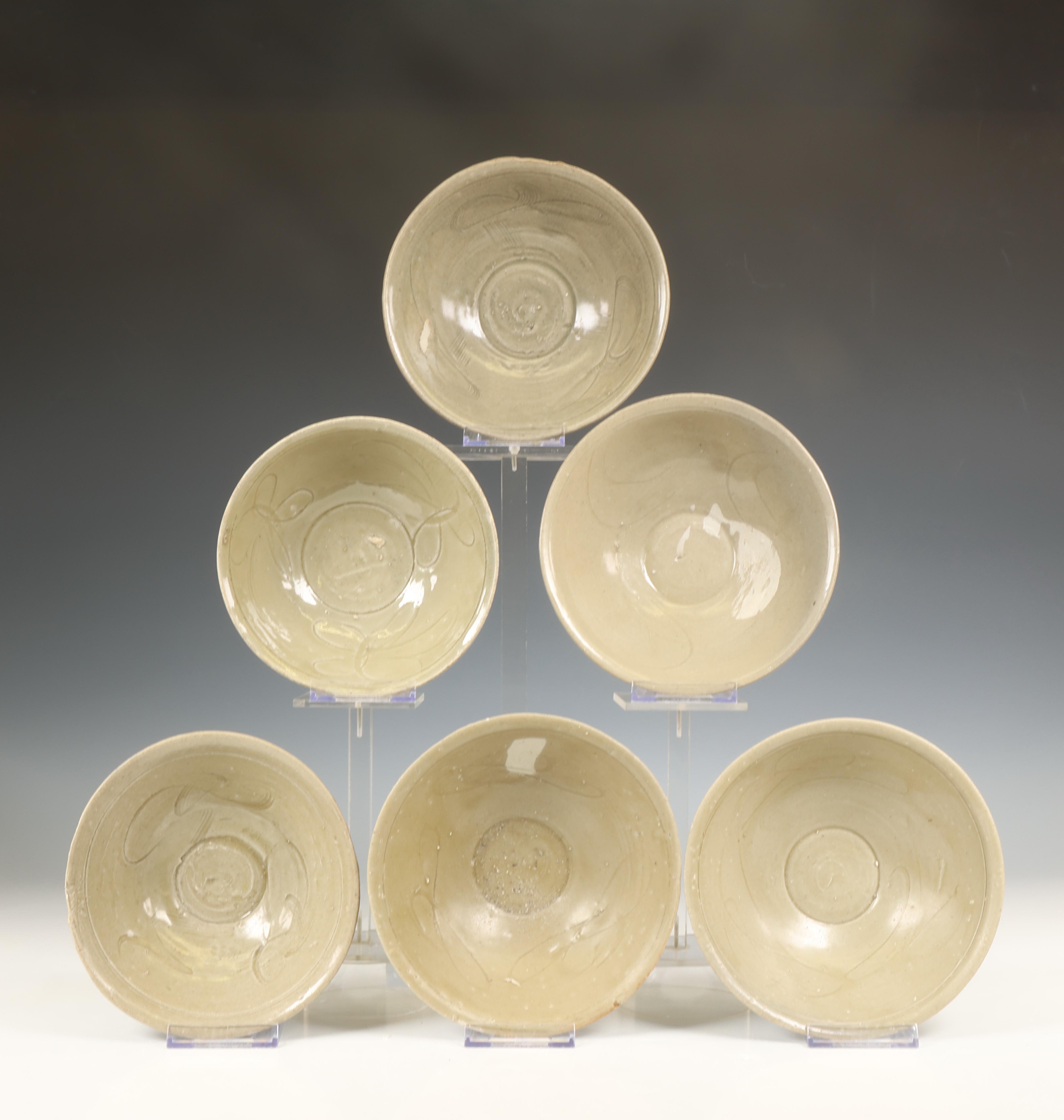 China, collection of eighteen celadon-glazed bowls, Northern Song dynasty, 10th-12th century, - Image 7 of 7