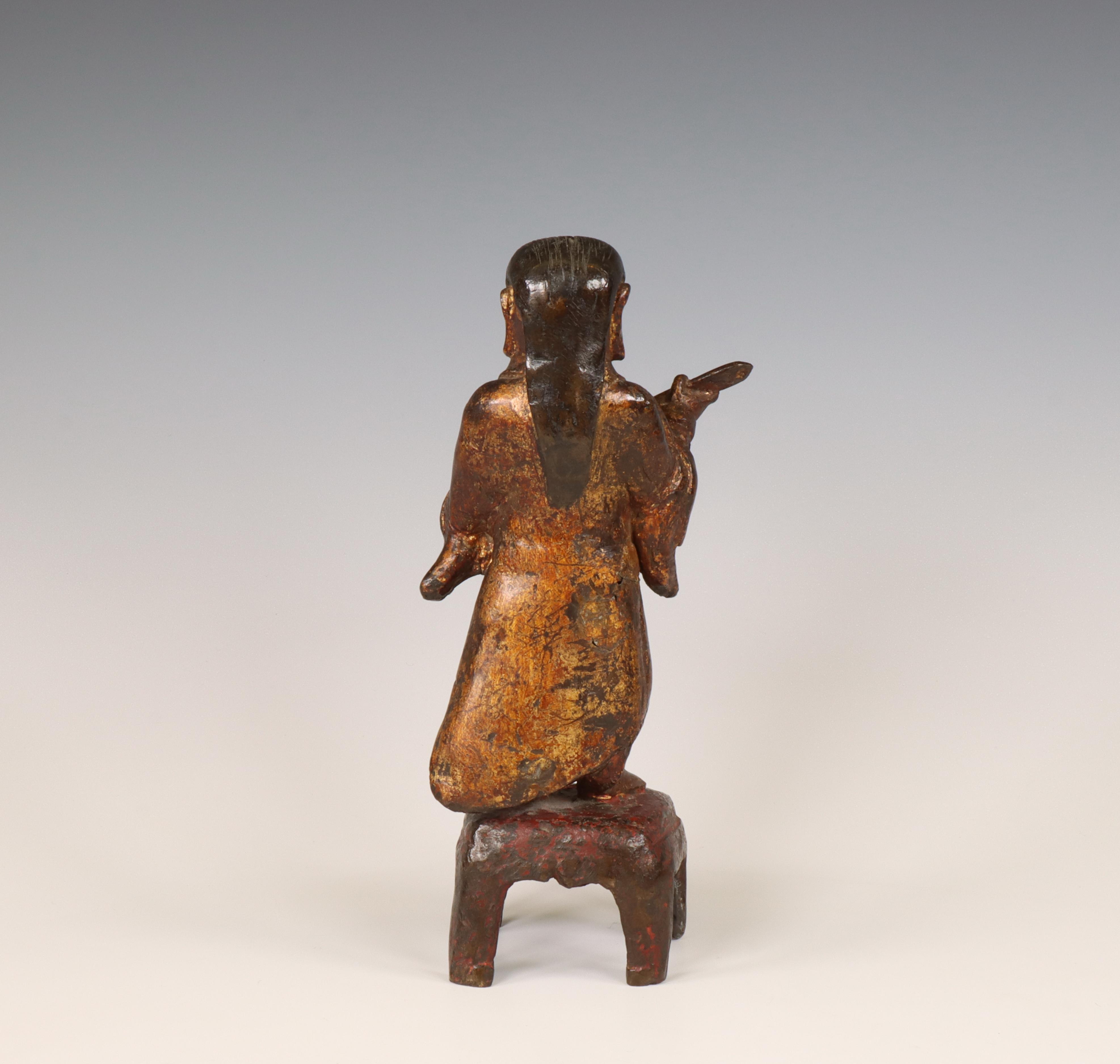 China, a lacquered bronze figure of a Zhen Wu, Ming dynasty, 16th century, - Image 2 of 6