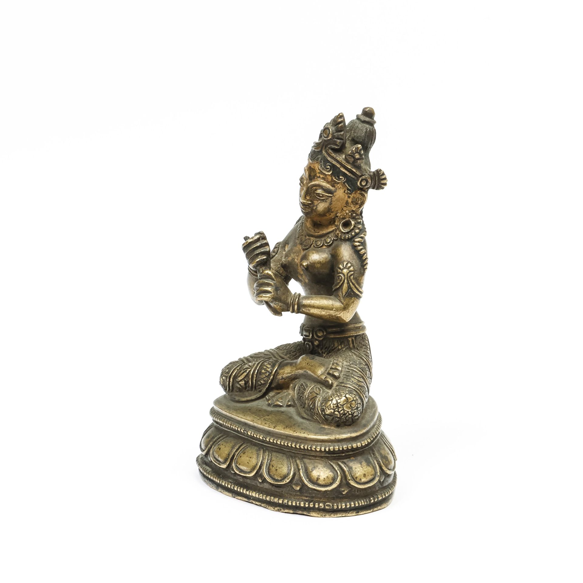 Tibet, a bronze seated Tara, 19th century or earlier, - Bild 5 aus 5