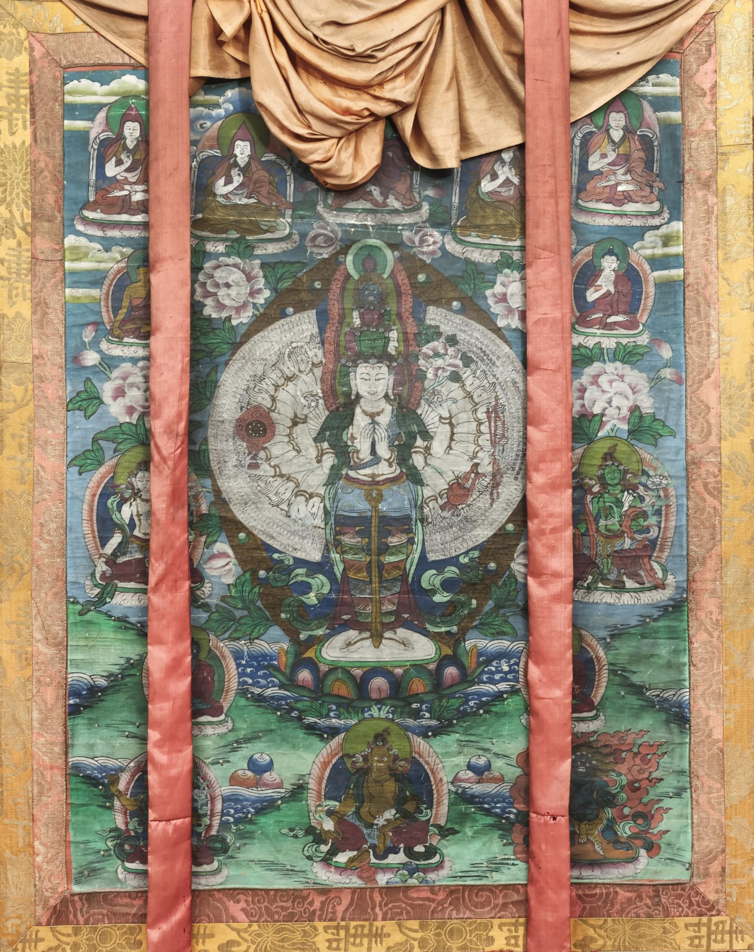 Nepal, a thangka depicting Avalokiteshvara, 20th century, - Image 2 of 4