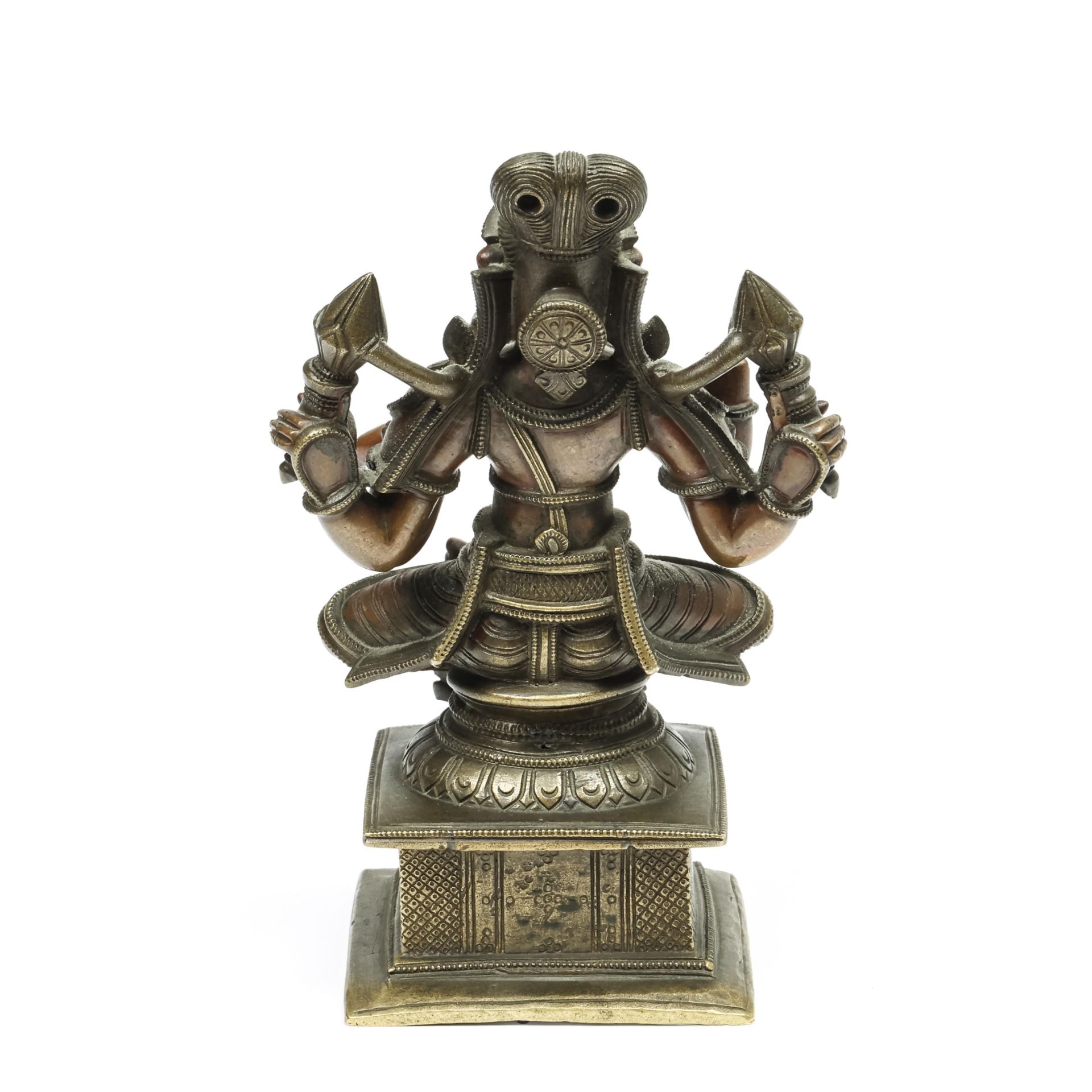 South India, a bronze seated Shiva, 19th century - Bild 3 aus 5