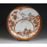 Japan, a polychrome porcelain Kutani dish, Meiji period (1868-1912),