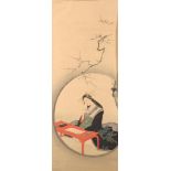 Japan, two woodblock prints, 20th century, pillar prints,