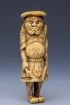Japan, stag-hor netsuke, Edo/Maiji period;