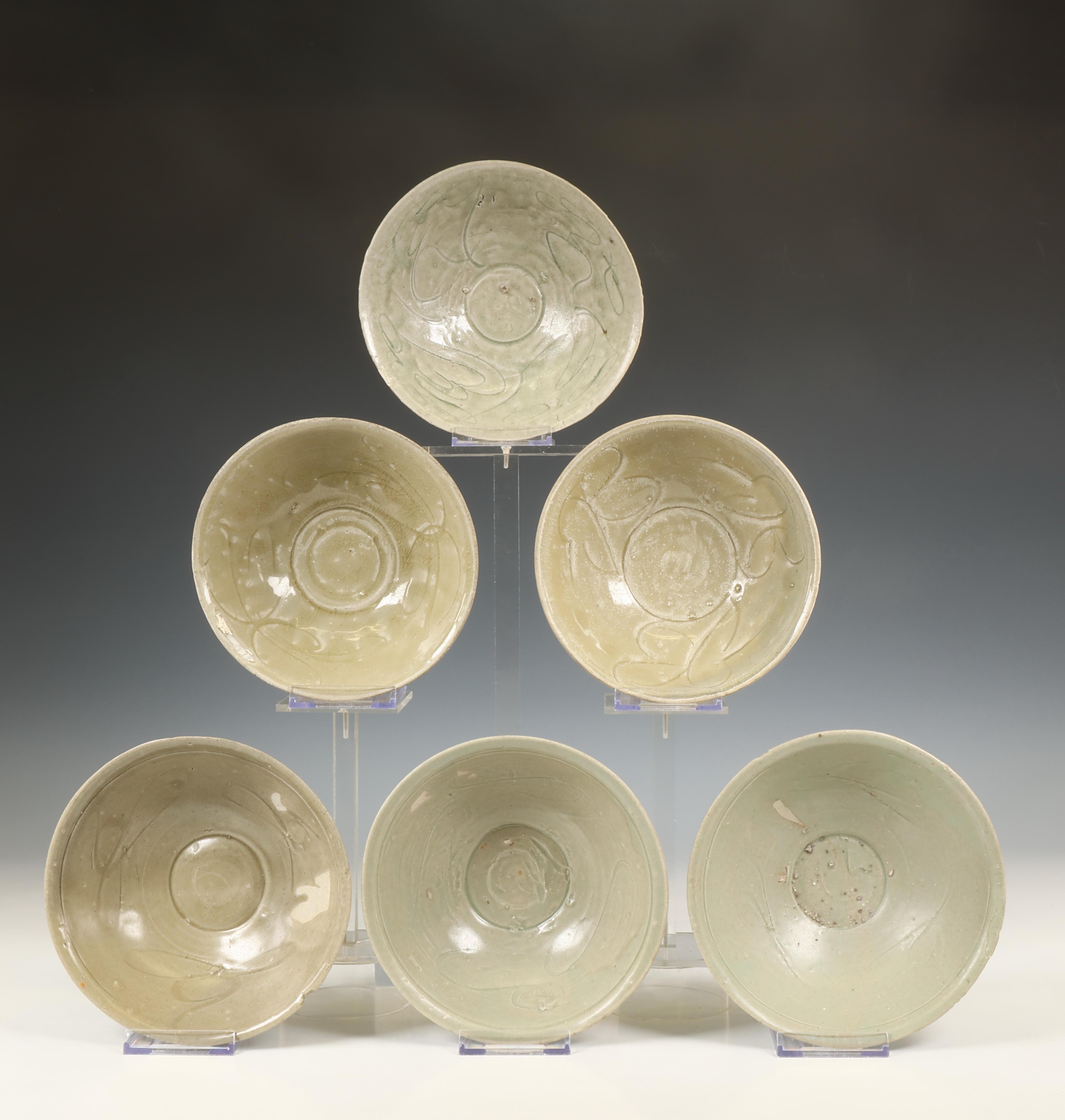 China, collection of various celadon-glazed bowls, Northern Song dynasty, 10th-12th century, - Image 7 of 8