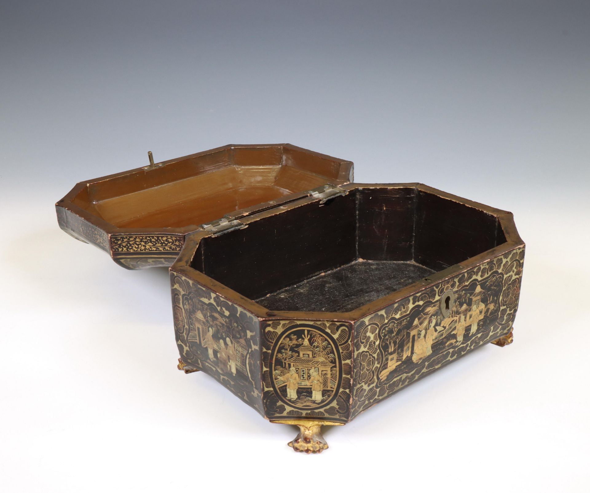 China, export lacquer box, circa 1900, - Bild 2 aus 2