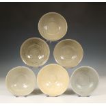 China, collection of twelve celadon-glazed bowls, Northern Song dynasty, 10th-12th century,