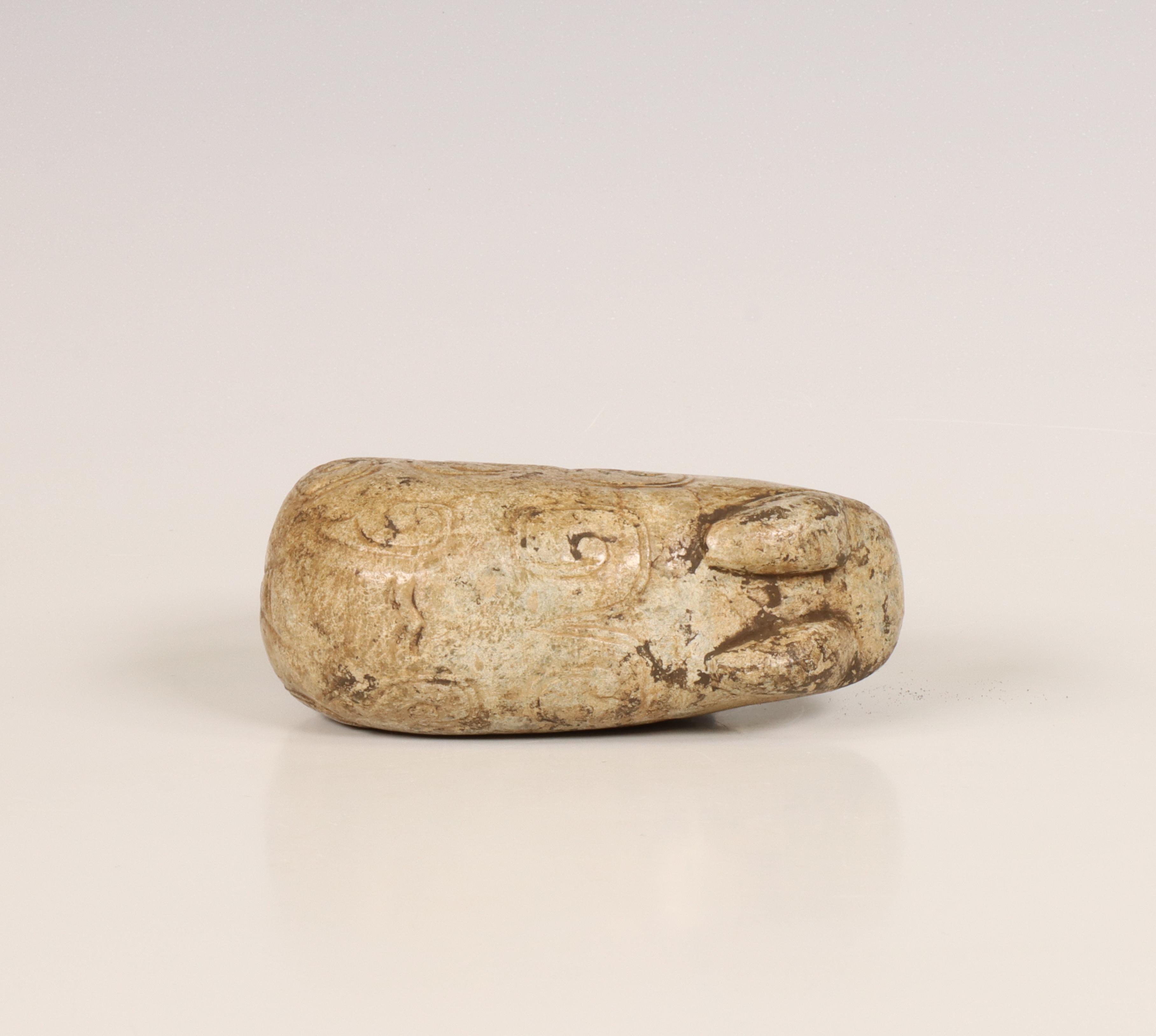 China, jade carving of a bear, possibly Shang dynasty, 11th-12th century BC, - Image 4 of 6