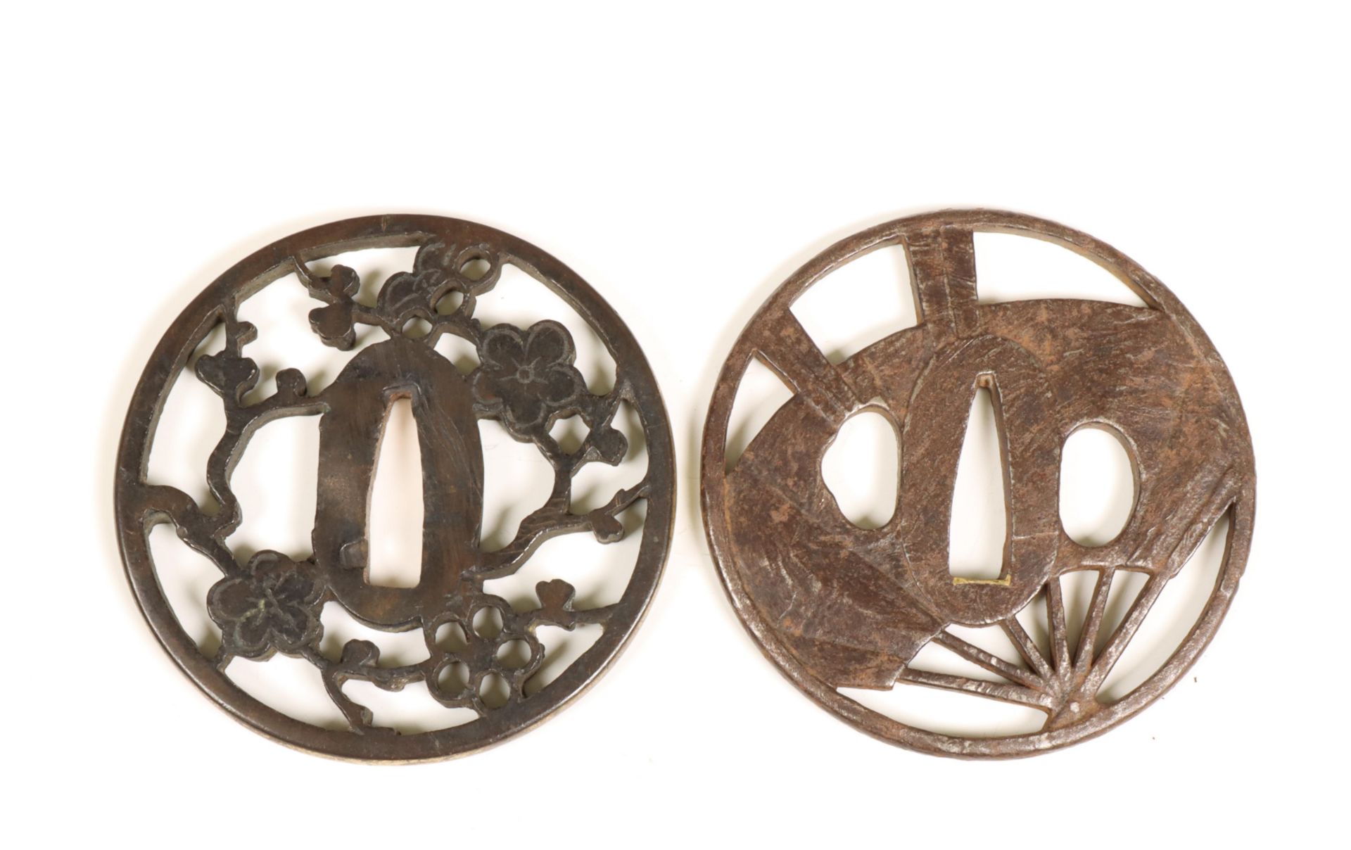 Japan, two iron Tsuba's, Edo period (1615-1868); - Bild 2 aus 2