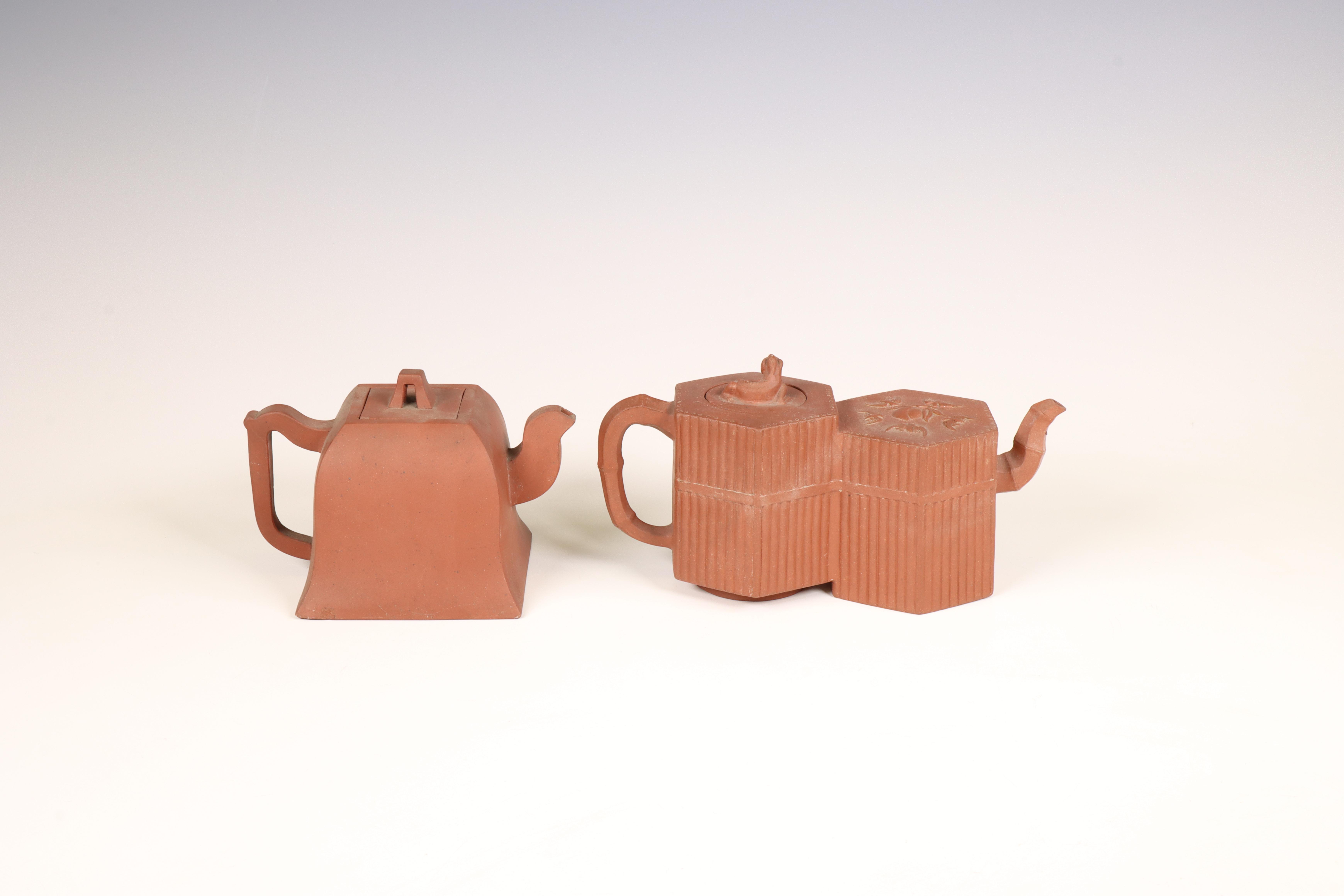 China, two Yixing earthenware teapots and covers, 19th/ 20th century, - Image 3 of 3