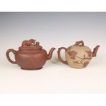 China, two Yixing earthenware teapots and covers, 19th/ 20th century,