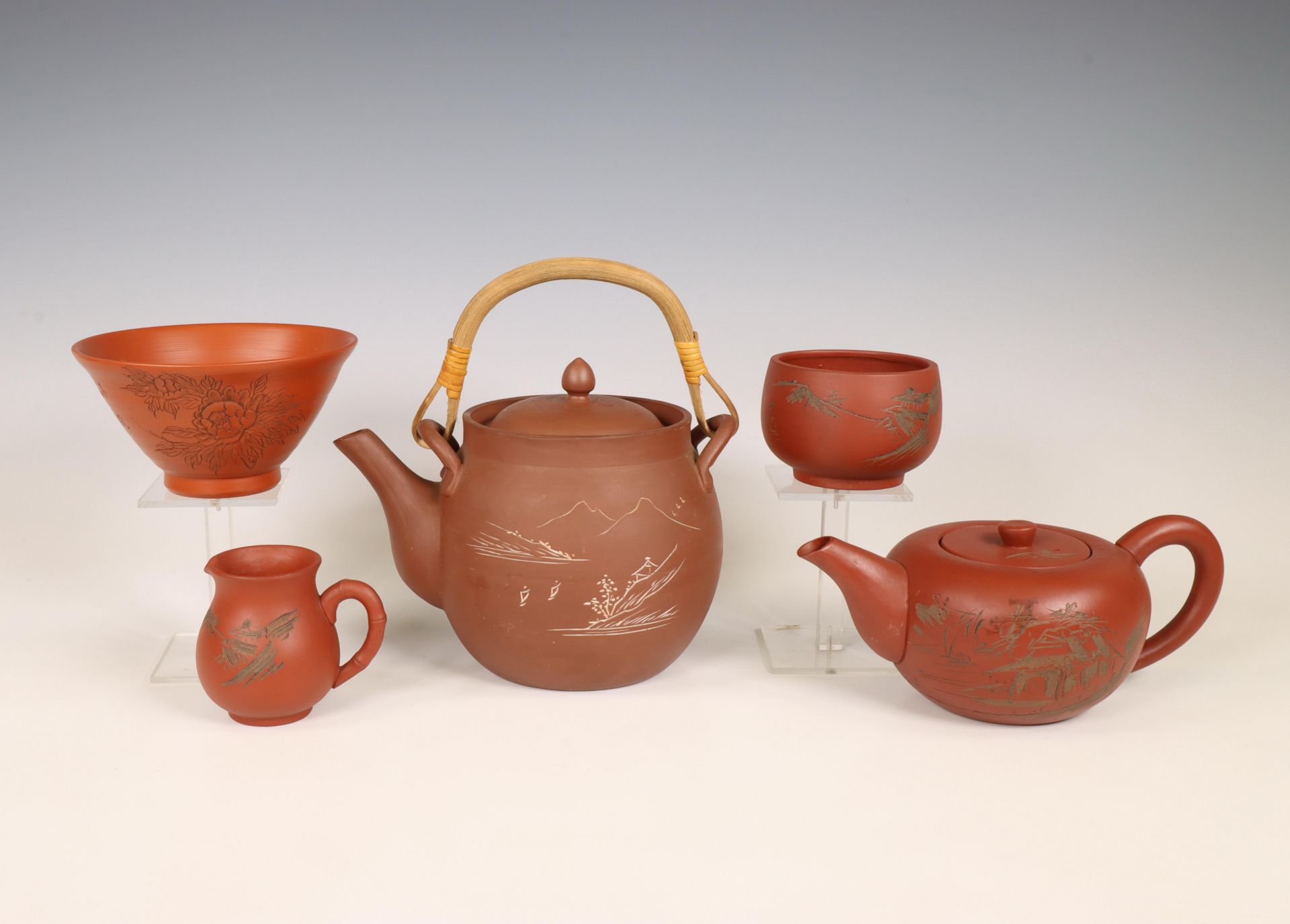 China, small collection Yixing ware, 20th century,