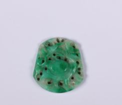 China, apple-green jadeite pendant,