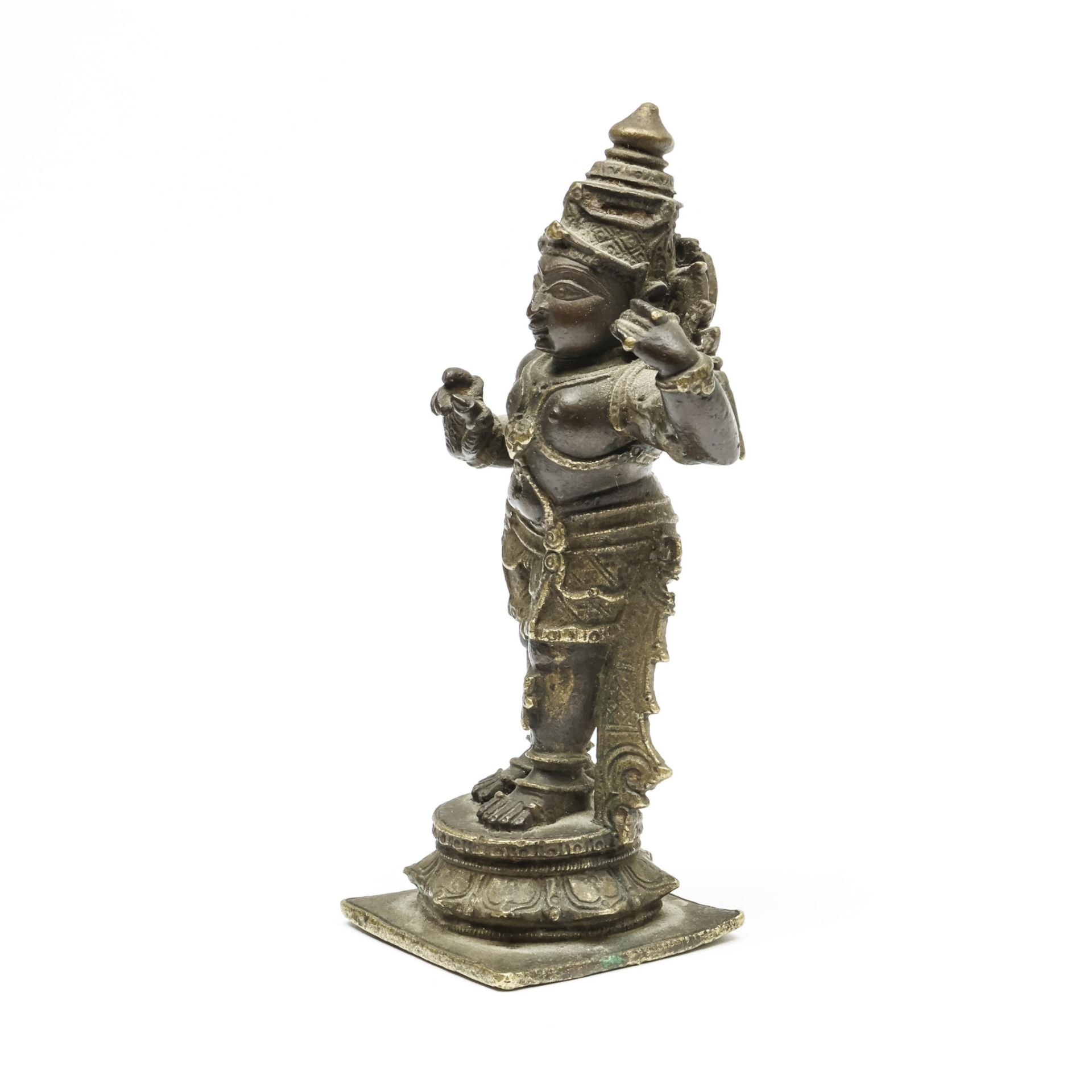 South India, Tamil Nadu, Nayak Period, a bronze and brass standing Rama, 17th-18th century - Bild 5 aus 5