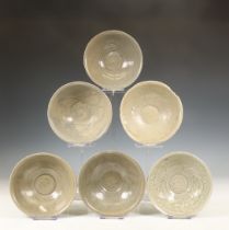 China, collection of twelve celadon-glazed bowls, Northern Song dynasty, 10th-12th century,